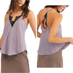 Free People Starlight Silver Mauve Cami Size XS